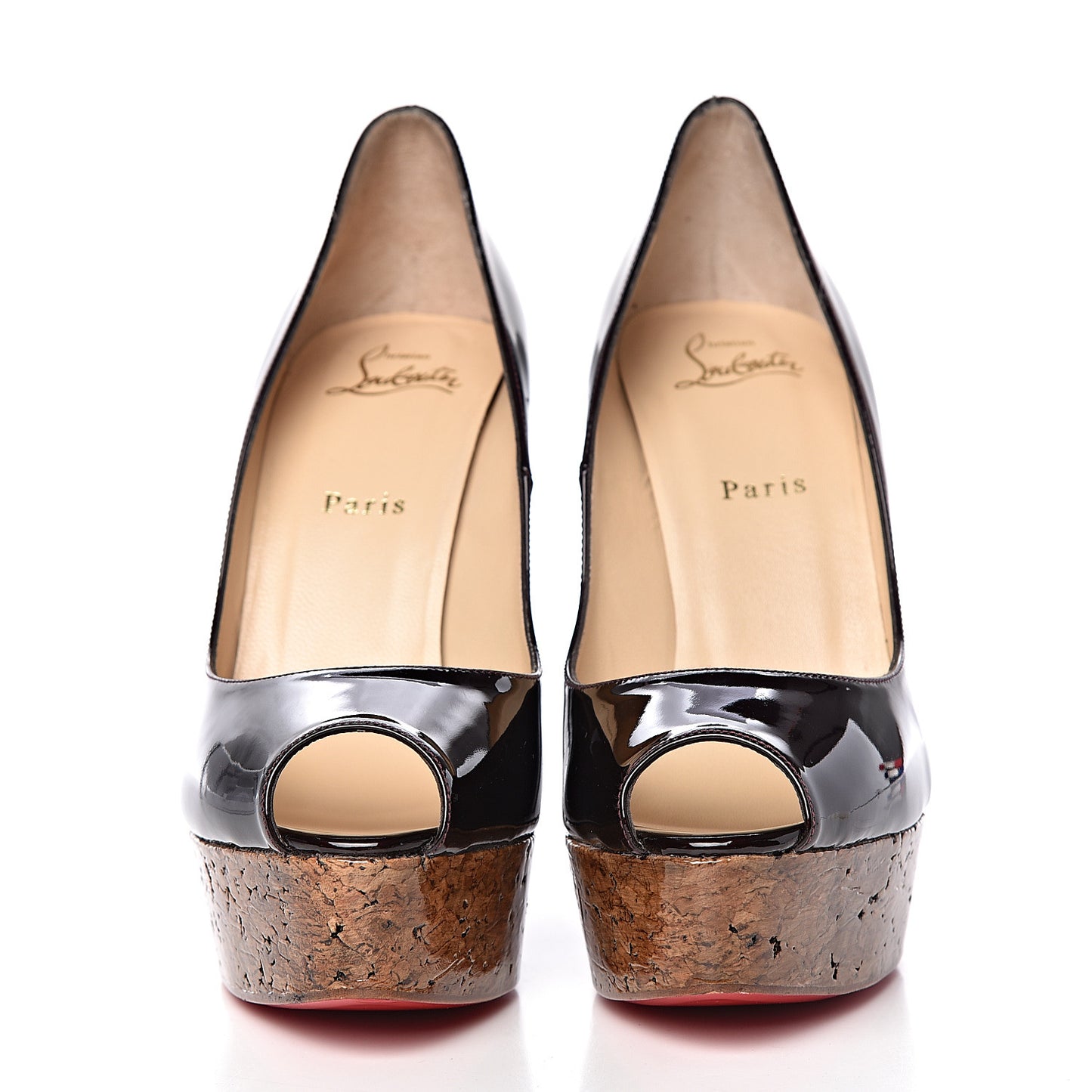 Patent Cork Une Plume 140 Wedges 40.5 Burgundy