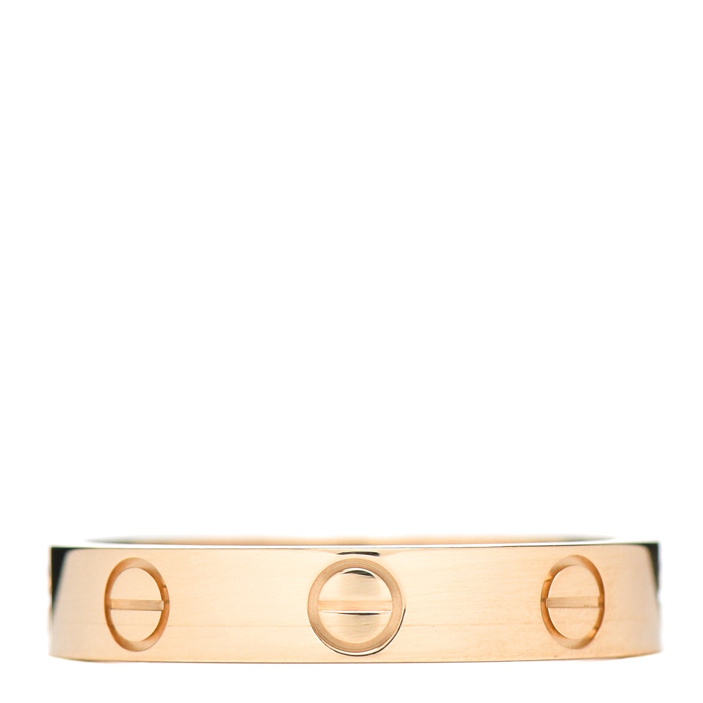 18K Pink Gold 3.5mm LOVE Wedding Band Ring 53 6.25