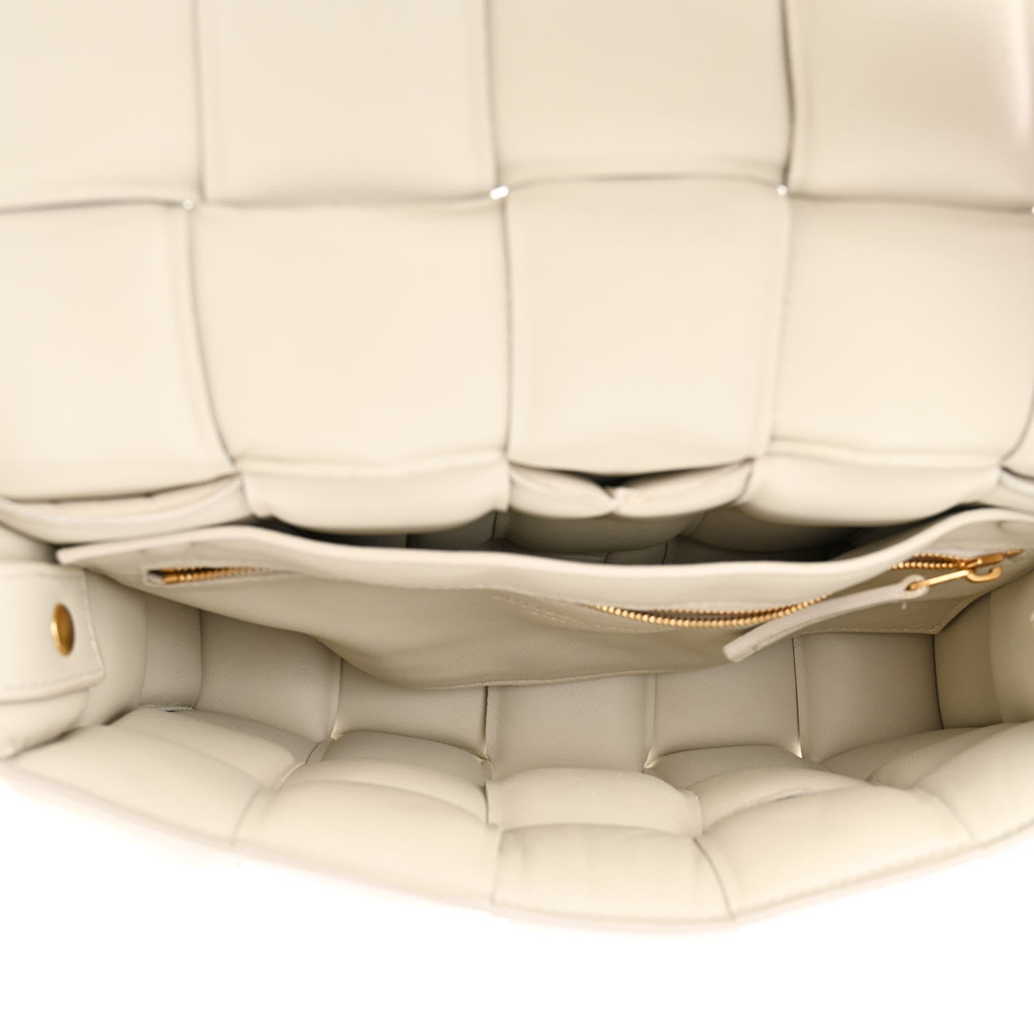 Bottega Veneta Paper Calfskin Maxi Intreccio Padded Cassette Crossbody Bag White 5 of 13