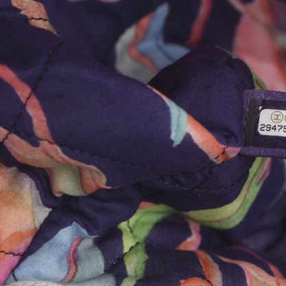 Chanel Canvas Quilted Printed Flap White Multicolor 8 of 9