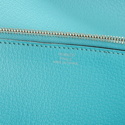 Hermes Swift Ghillies Kelly Longue Wallet Bleu Atoll 2 of 11