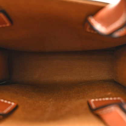 Celine Triomphe Canvas Calfskin Mini Vertical Cabas Tan 5 of 12