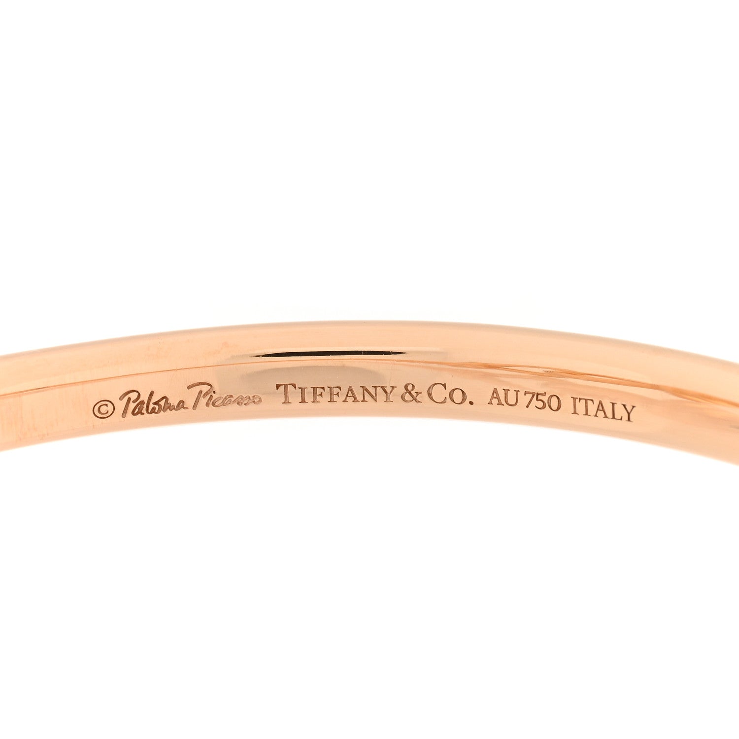 Tiffany 18K Rose Gold Paloma Picasso Knot Hinged Bangle Bracelet 3 of 3