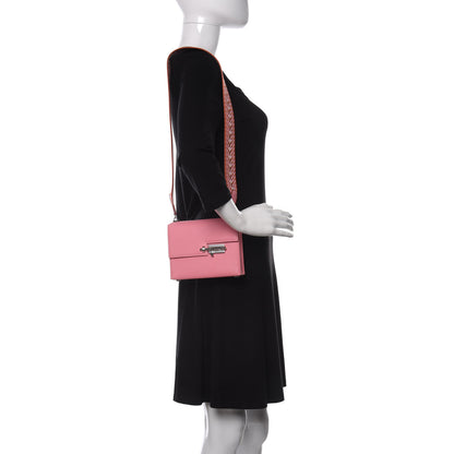 Hermes Chevre Mysore Mini Verrou Large Strap Bag Rose Confetti White 2 of 10