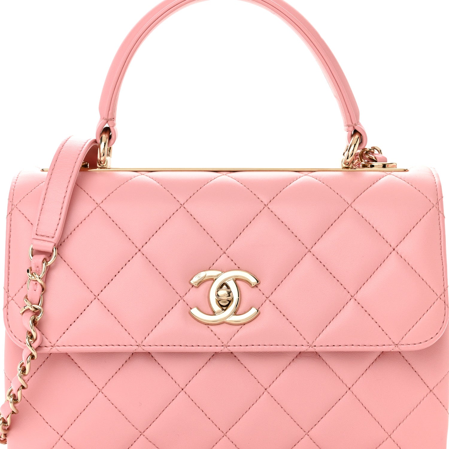 Chanel Lambskin Quilted Small Trendy CC Flap Dual Handle Bag Pink 8 of 11