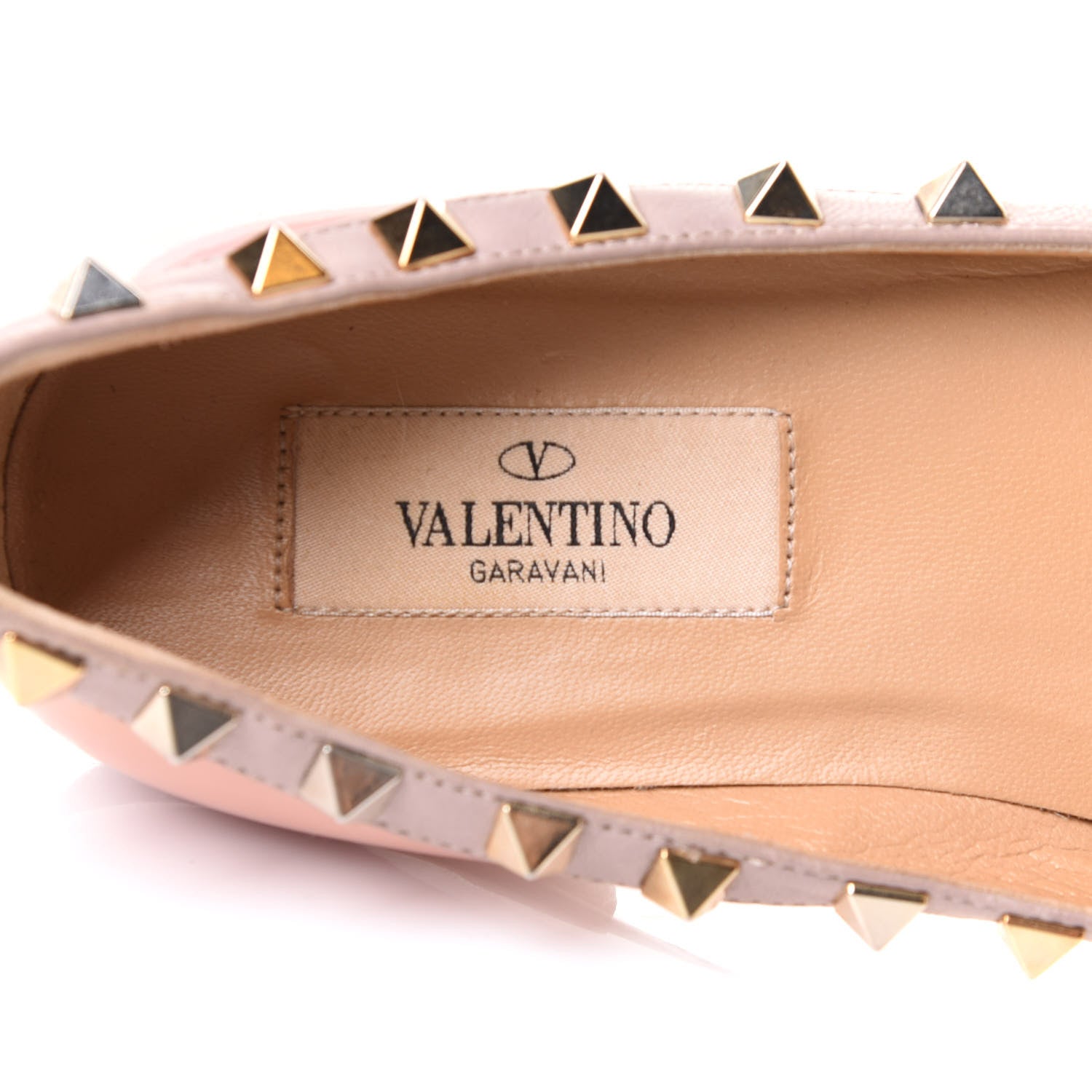 Valentino Garavani Patent Rockstud Ballerina Flats 35 Pop Gardenia Poudre 7 of 10