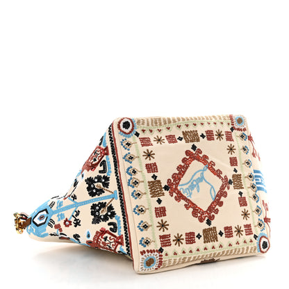 Christian Louboutin Frise Broderie Calfskin Greekaba Tote Biscotto Multicolor 4 of 12