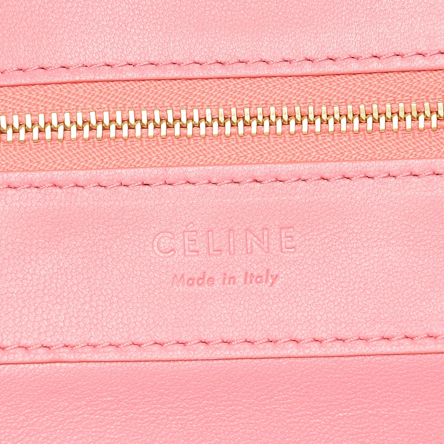 Celine Lambskin Horizontal Bi-Color Cabas Pink Rust 6 of 12