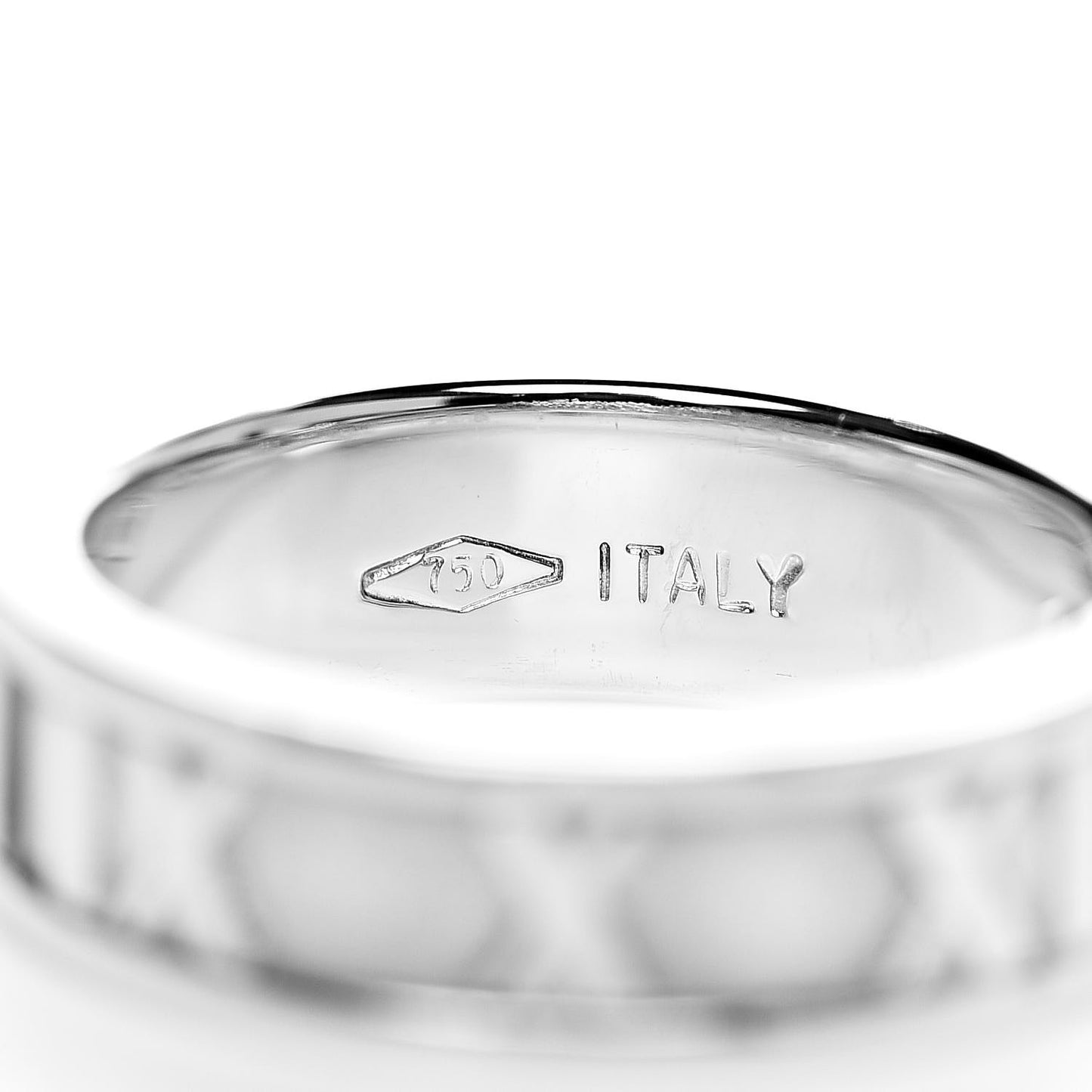 18K White Gold Diamond Atlas Ring 49 4.75