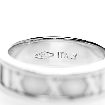 Tiffany 18K White Gold Diamond Atlas Ring 49 4.75 5 of 5