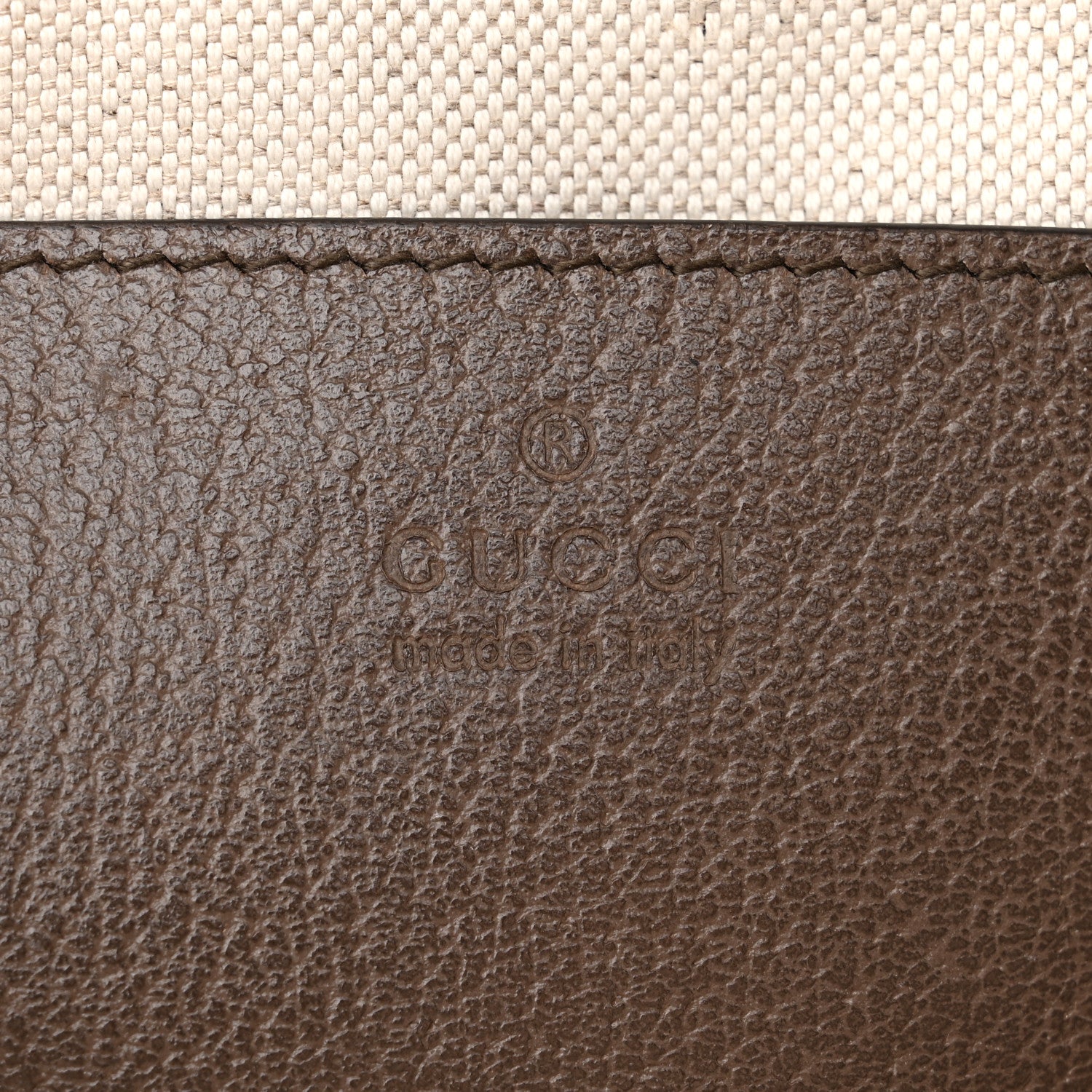 Gucci Monogram Jumbo GG Textured Dollar Calfskin Web Small Ophidia Dome Shoulder Bag Camel Ebony New Acero 5 of 10