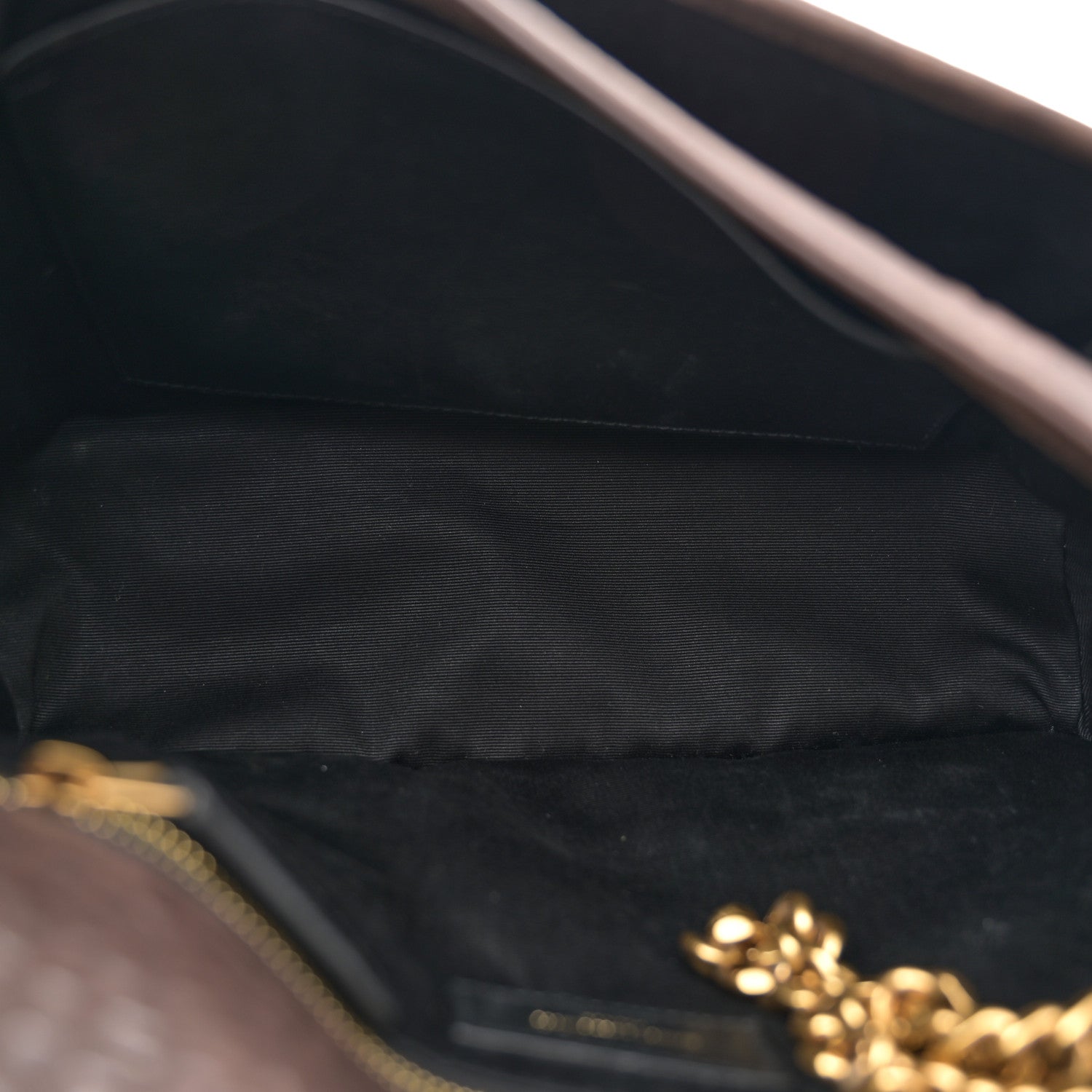 Saint Laurent Grained Lambskin Monogram Medium Niki Chain Satchel Dark Cork 5 of 11