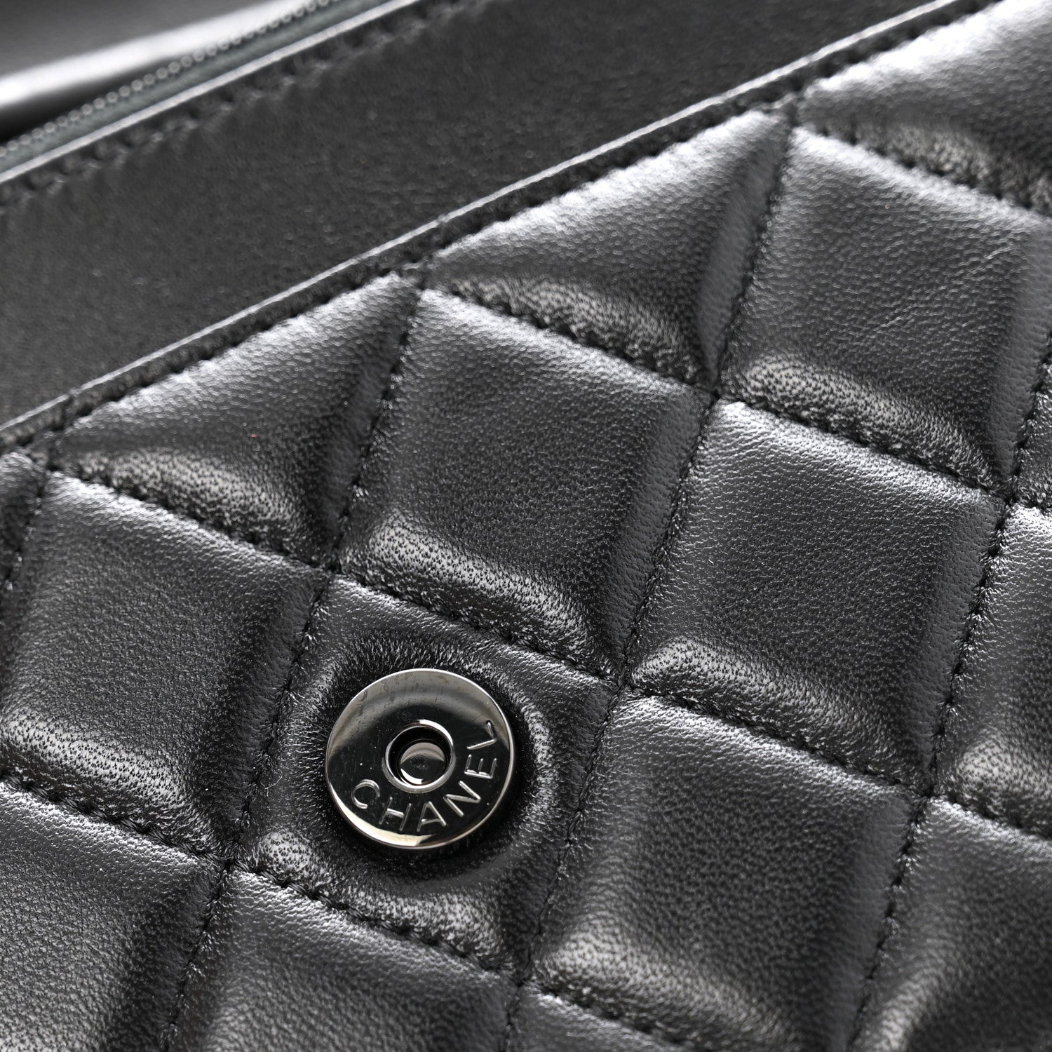 Chanel Lambskin Quilted Wallet On Chain WOC So Black 12 of 14