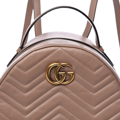 Gucci Calfskin Matelasse GG Marmont Backpack Porcelain Rose 9 of 12