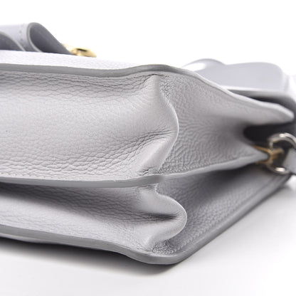 Chloe Shiny Grained Calfskin Medium Aby Day Shoulder Bag Airy Grey 10 of 11