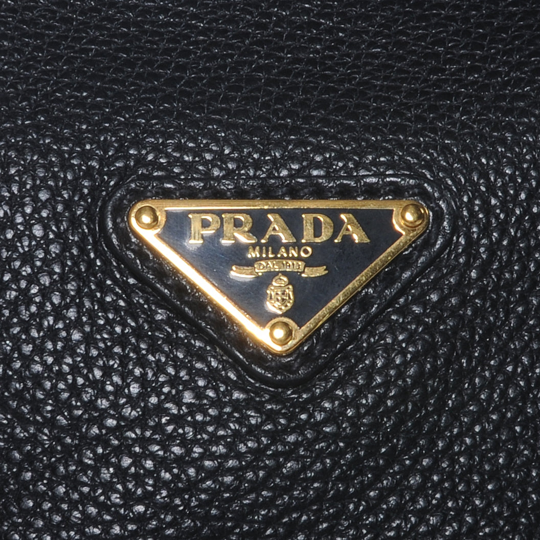 Prada Vitello Daino Buckle Bag Nero Black 3 of 8