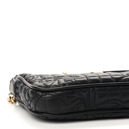 Versace Nappa Barocco Quilted Vanitas Chain Crossbody Bag Black 8 of 12