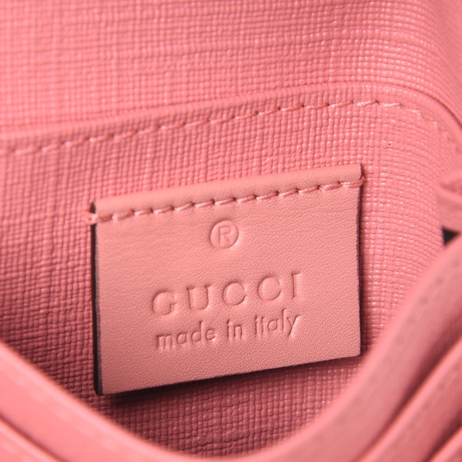 Gucci GG Supreme Monogram Face Embroidered Card Case Wallet Pink 6 of 10