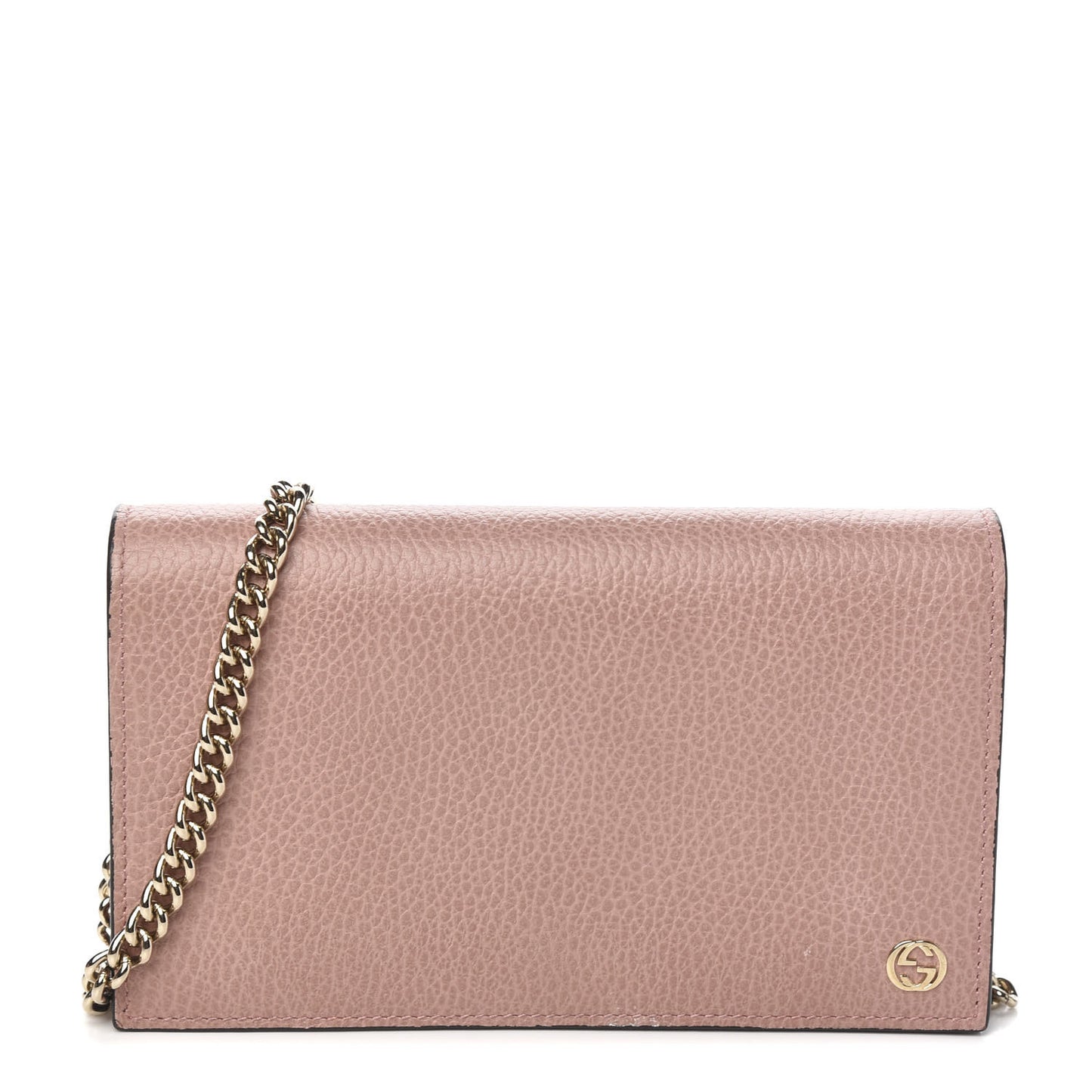 Dollar Calfskin Medium Betty Chain Wallet Soft Pink