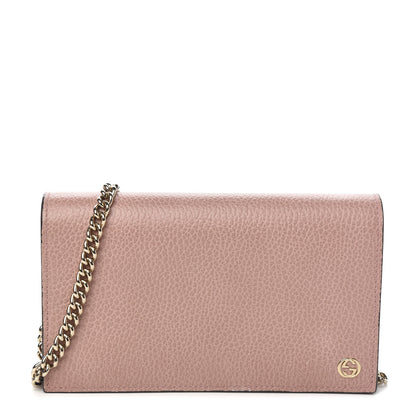 Gucci Dollar Calfskin Medium Betty Chain Wallet Soft Pink 1 of 12