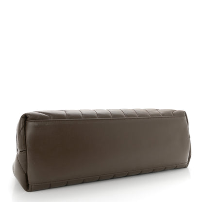 Saint Laurent Calfskin Y Quilted Monogram Medium Loulou Chain Satchel Soil Brown 4 of 11