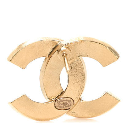 Chanel Baguette Crystal Enamel CC Earrings Gold Black 4 of 5