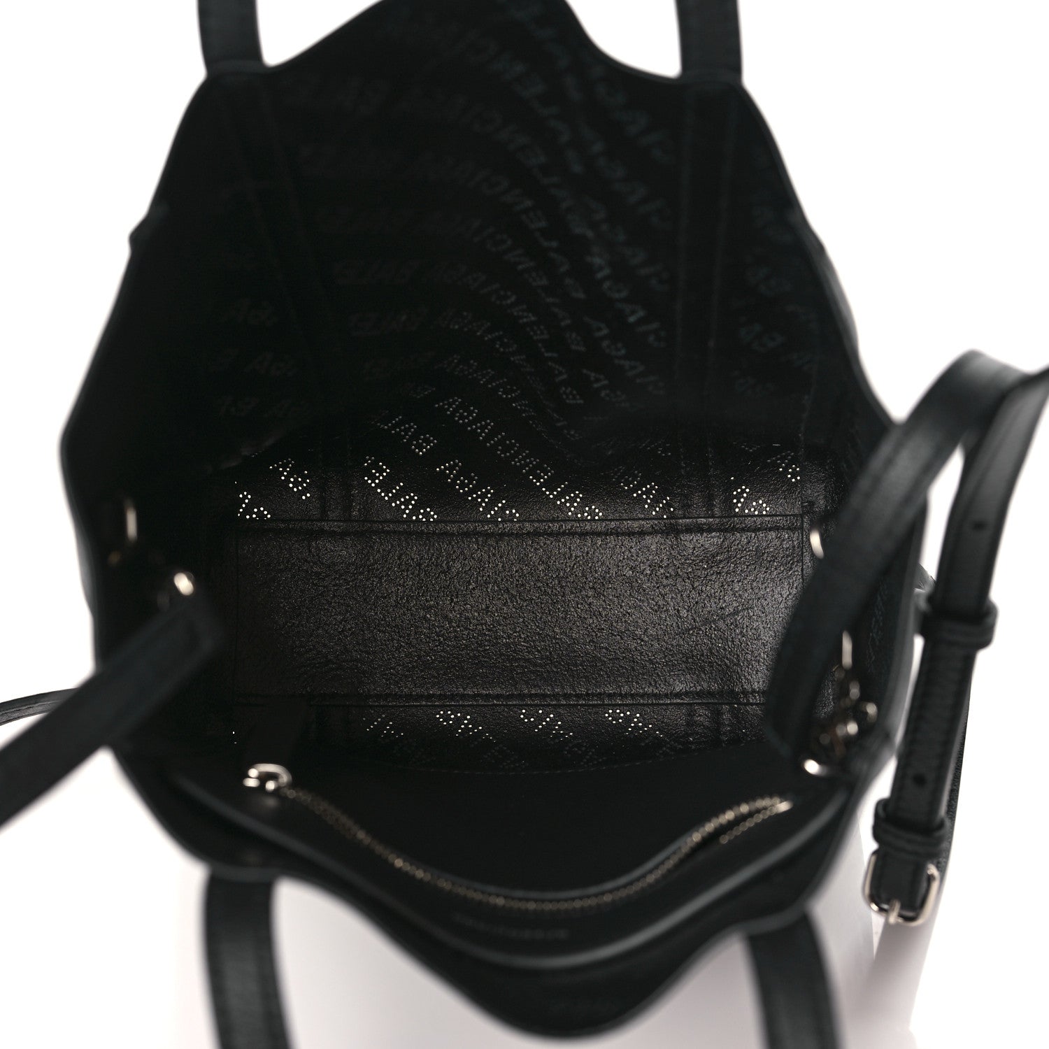 Balenciaga Smooth Calfskin Logo Perforated XXS Everyday Tote Black 5 of 9