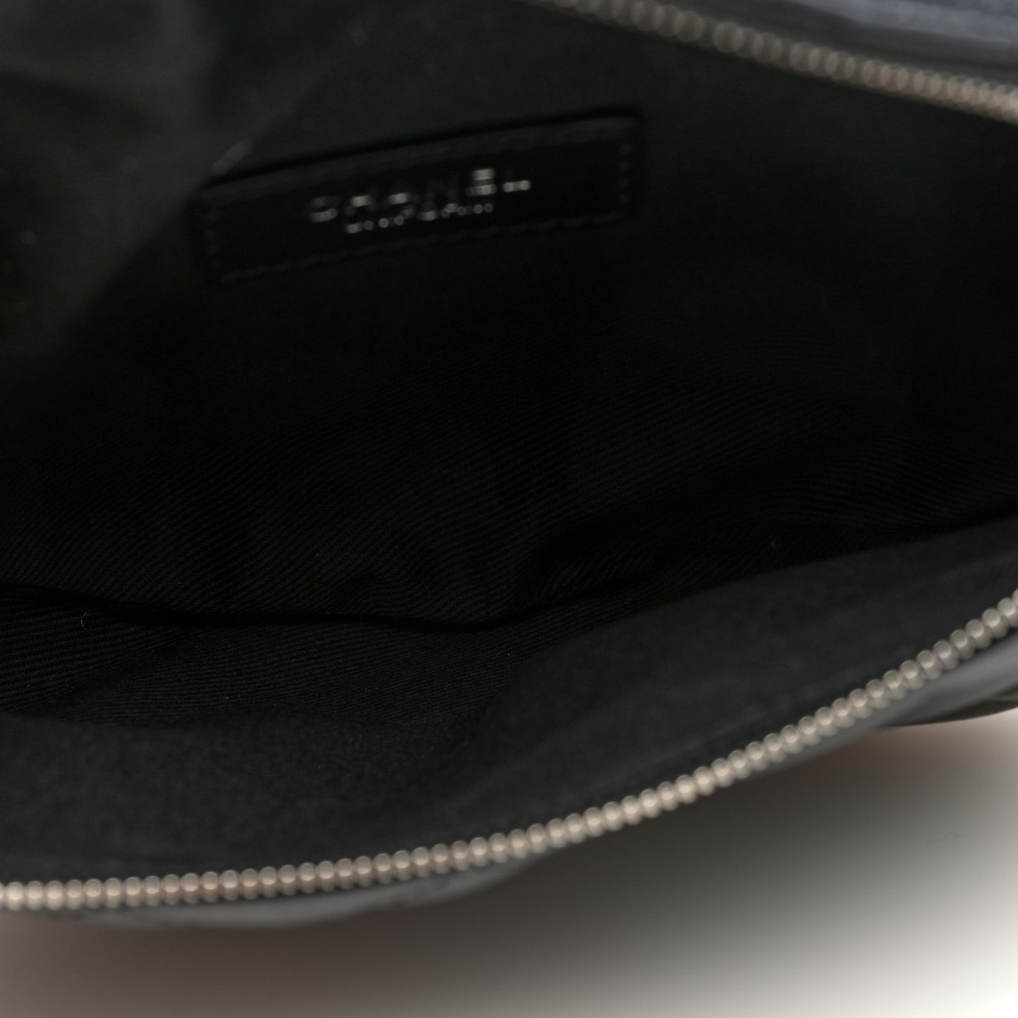 Calfskin Quilted Waist Belt Bag Black