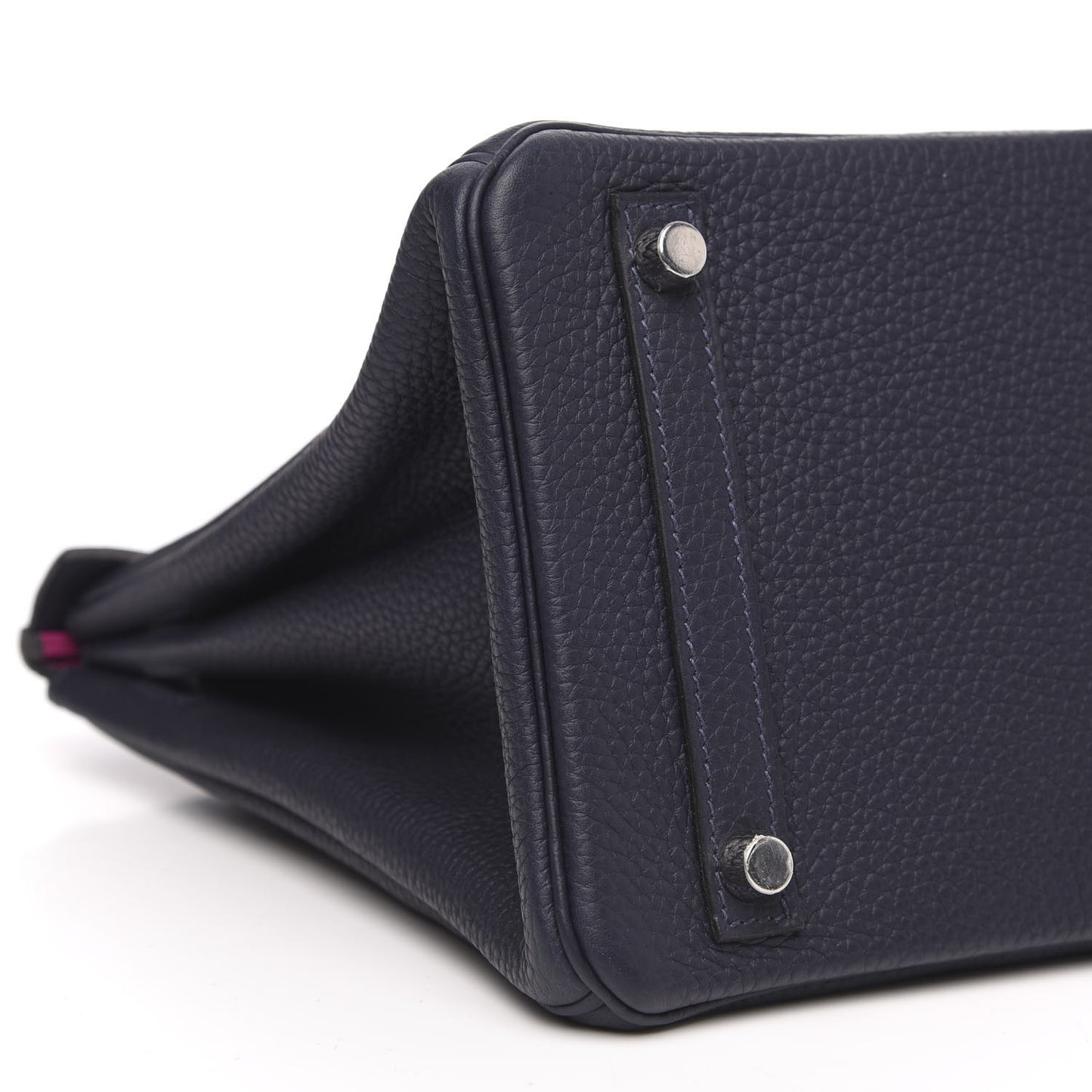 Togo Birkin Verso 30 Bleu Nuit Rose Pourpre