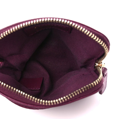 Chanel Lambskin Quilted Zip Card Holder Wallet Burgundy 5 of 11