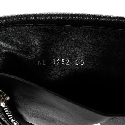 Louis Vuitton Calfskin Monogram Patti Wedge Tall Boots 36 Black 8 of 10