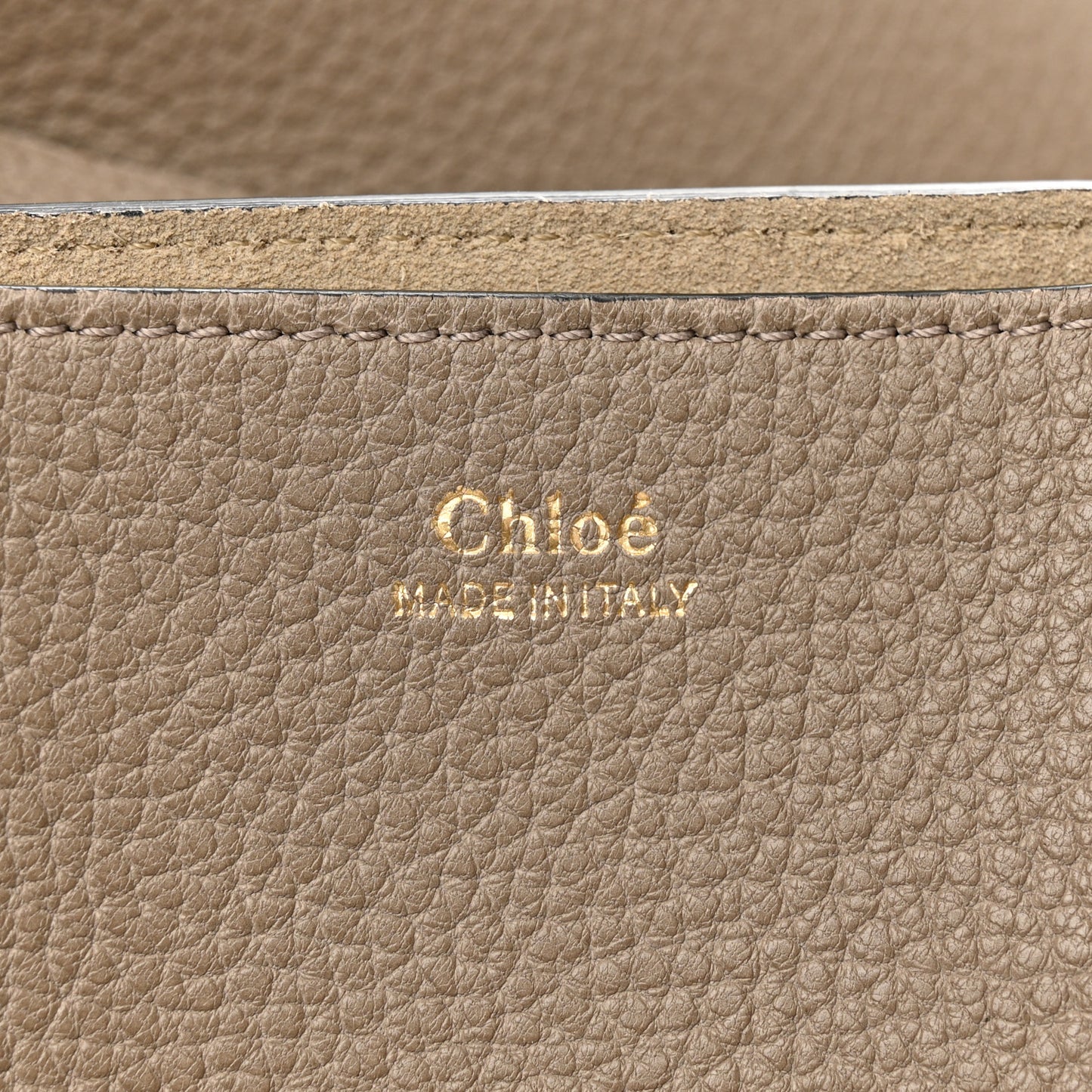 Grained Lambskin Drew Shoulder Bag Motty Grey