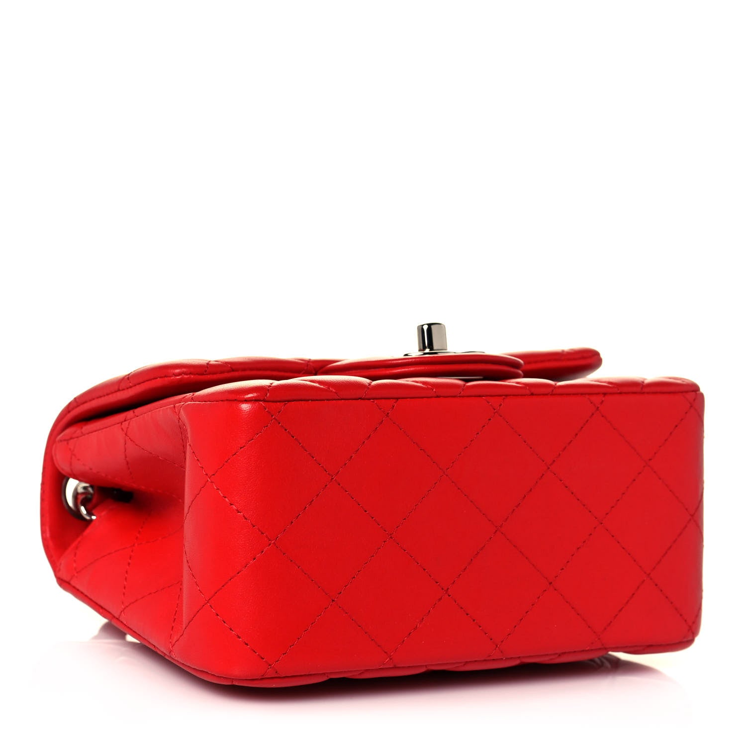 Chanel Lambskin Quilted Mini Square Flap Red 4 of 14