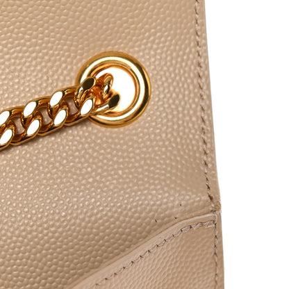Saint Laurent Grain De Poudre Medium Monogram Kate Satchel Nude Powder 10 of 12
