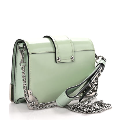 Prada Spazzolato Soft Calf Cahier Chain Wristlet Acqua 3 of 9