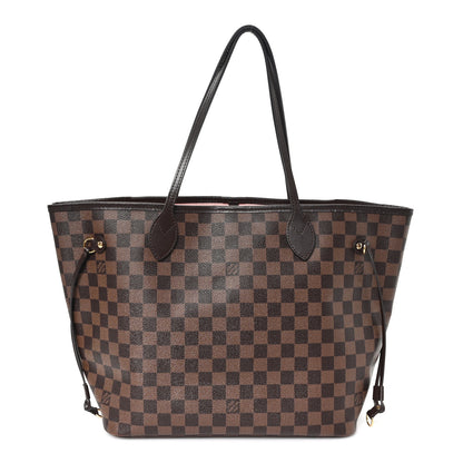 Louis Vuitton Damier Ebene Neo Neverfull MM Rose Ballerine 1 of 11