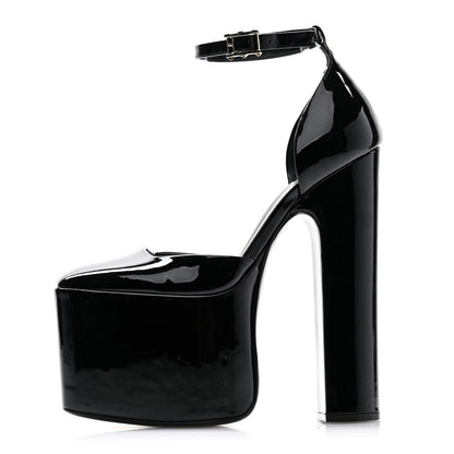 Valentino Garavani Patent DiscoBox 80/180mm Platform Pumps 38 Black 1 of 10