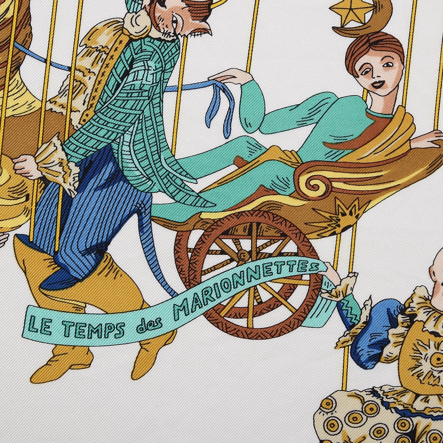 Hermes Silk Les Temps Du Marionnettes Scarf 90 4 of 7