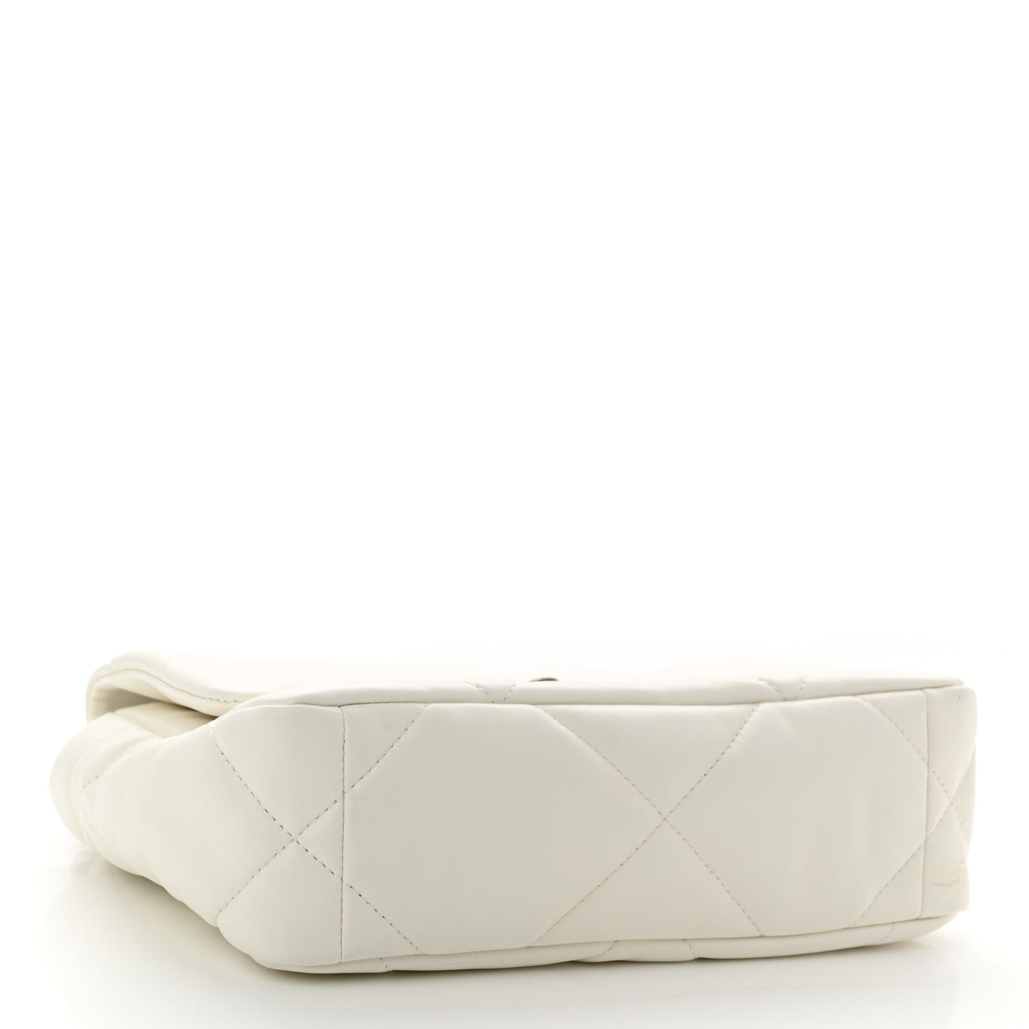 Lambskin Quilted Medium Chanel 19 Flap White