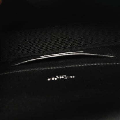 Saint Laurent Grain De Poudre Textured Mixed Matelasse Triquilt Small Monogram Satchel Black 4 of 8