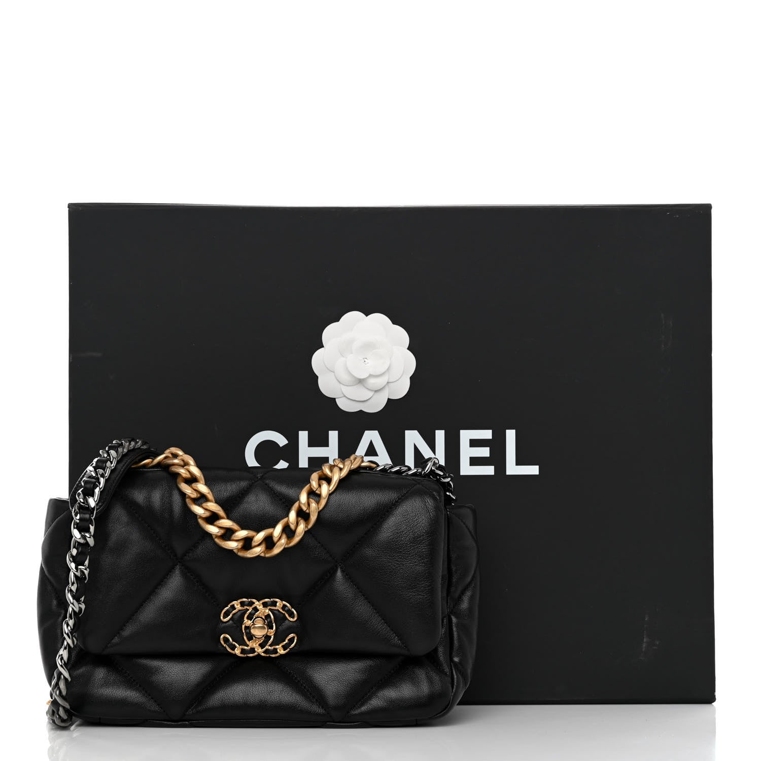 Chanel Lambskin Quilted Medium Chanel 19 Flap Black 11 of 11