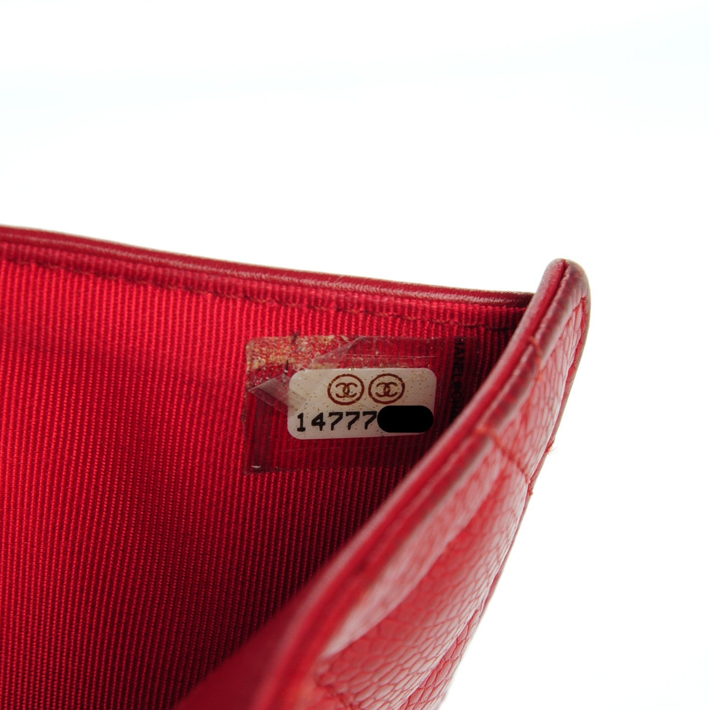 Caviar Quilted Compact French Flap Wallet Red