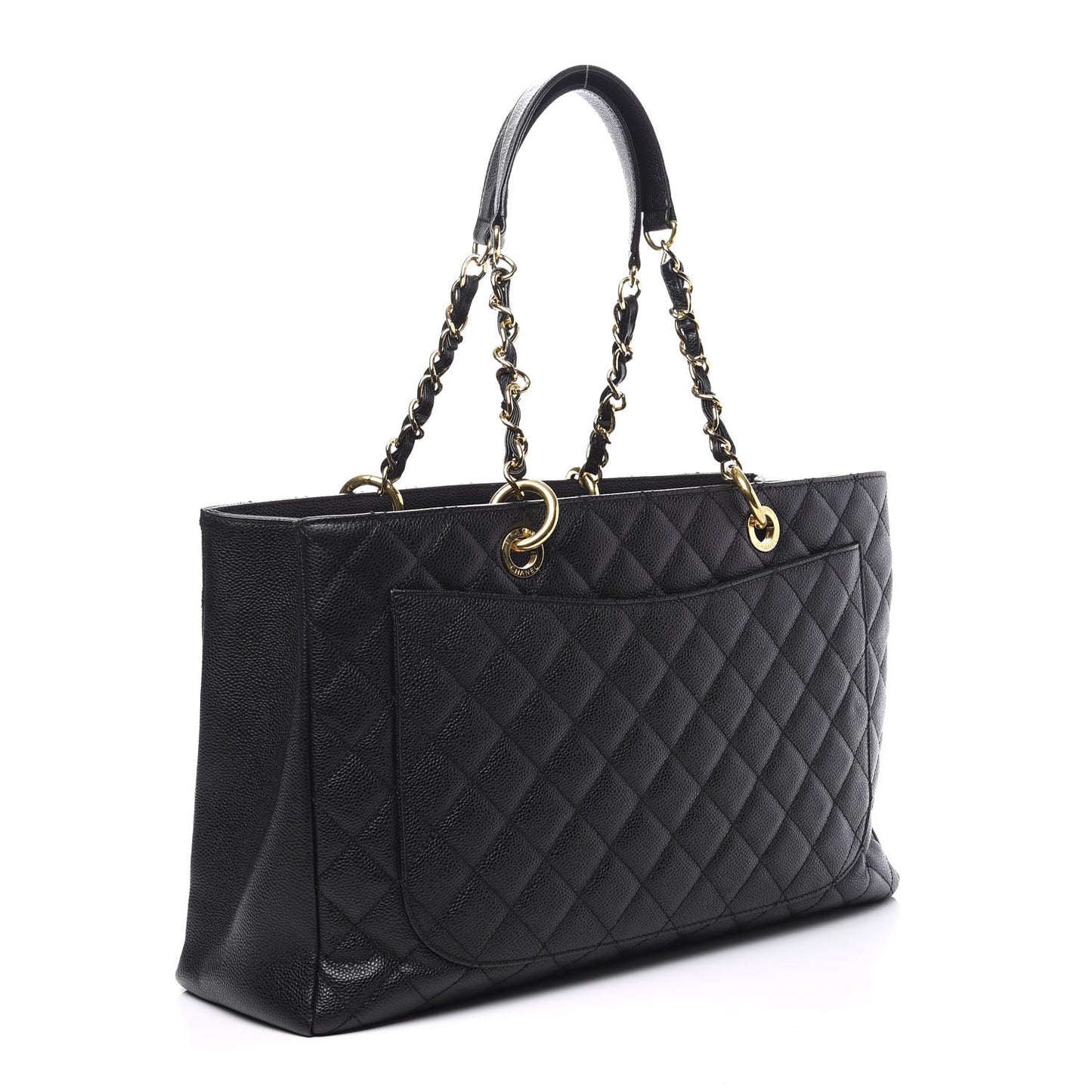 Caviar Quilted XL Grand Shopping Tote GST Black
