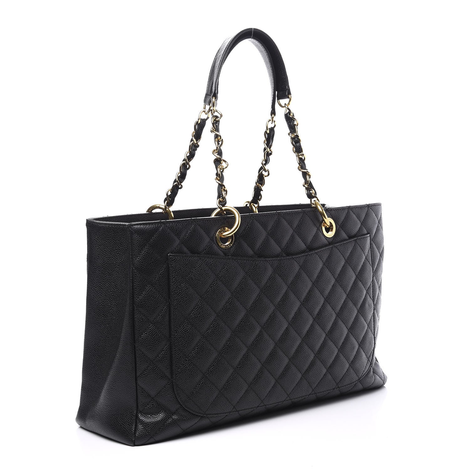 Chanel Caviar Quilted XL Grand Shopping Tote GST Black 2 of 10