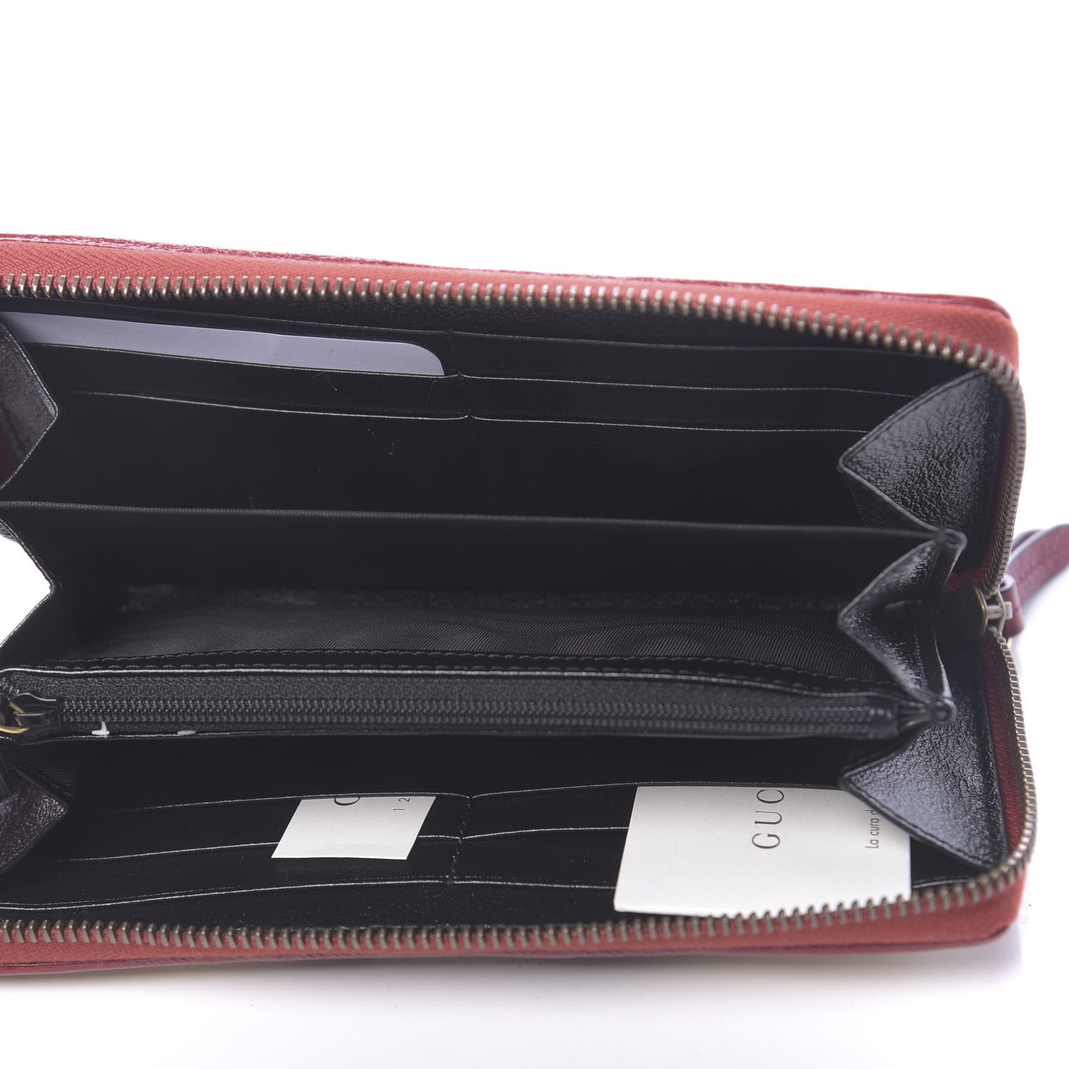 Gucci Azalea Calfskin Matelasse Diagonal Patchwork Torchon GG Marmont Zip Around Wallet Black Beige Romantic Cerise 5 of 7