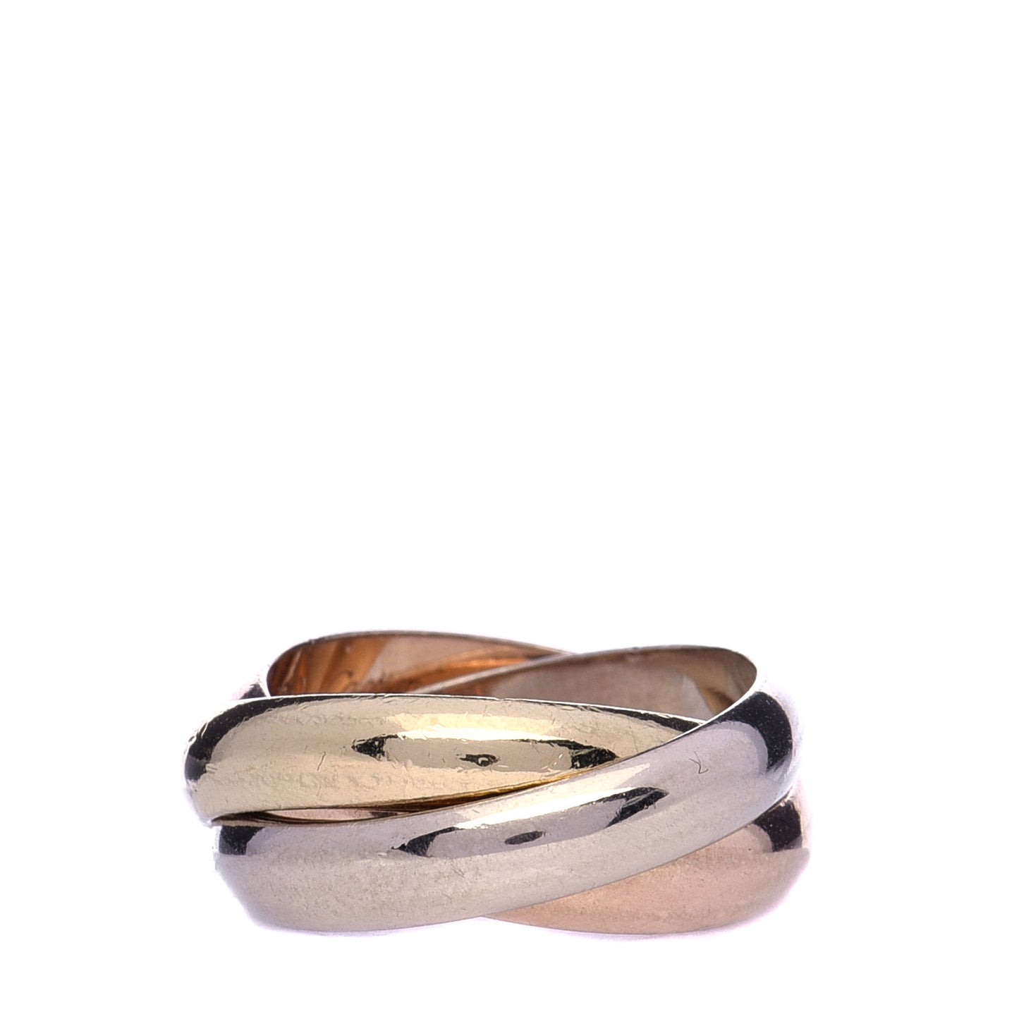 18K Pink Yellow White Gold Trinity Ring 52 6