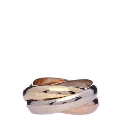 Cartier 18K Pink Yellow White Gold Trinity Ring 52 6 3 of 7