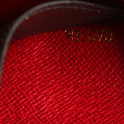 Louis Vuitton Damier Ebene Emilie Wallet Red 7 of 8