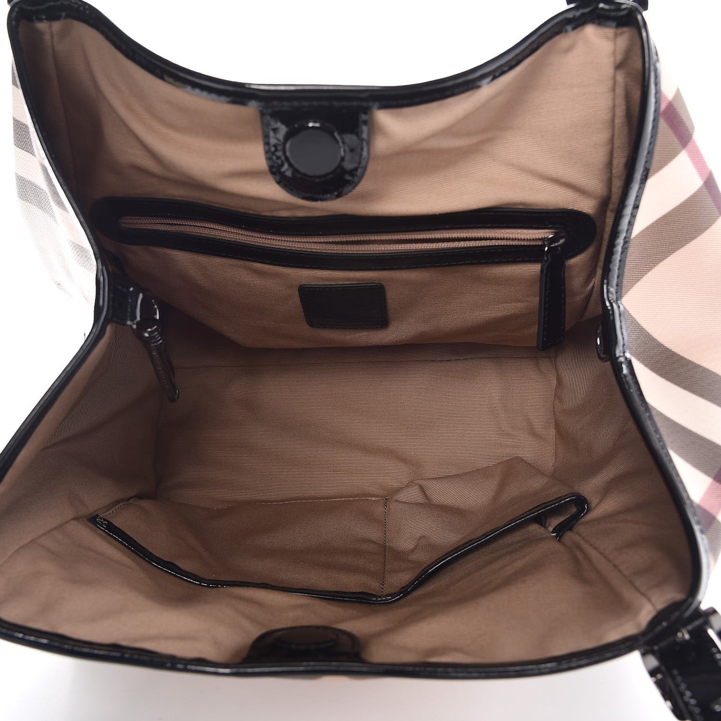 Patent Nova Check Small Tote Black