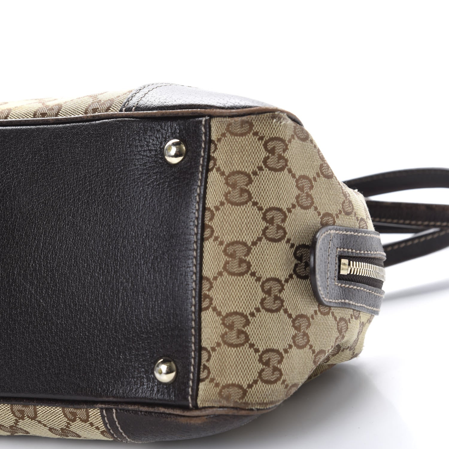Gucci Monogram Small Princy Satchel Dark Brown 10 of 19